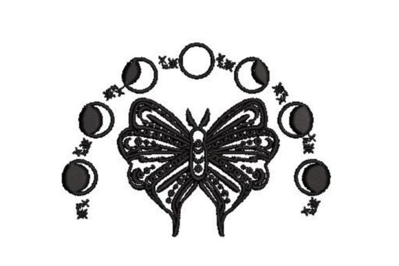 Butterfly with Moon Phases Embroidery Review