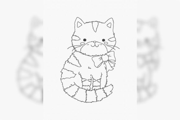 Cartoon Cat Line Art Review for Small Shops