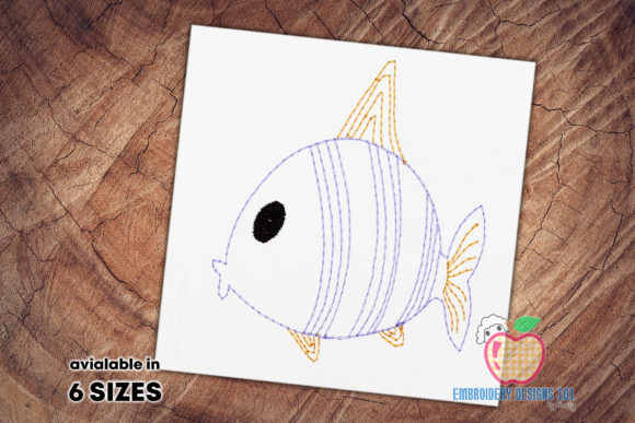Cute Cartoon Fish Sketch Embroidery Review