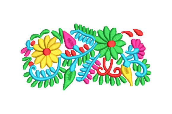 Flowers and Colored Branches Embroidery Review