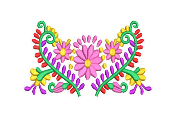 Heart Shaped Colorful Flowers Embroidery Review