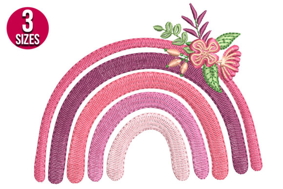 Rainbow with Flowers Embroidery Review