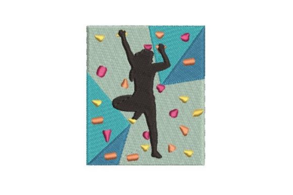Woman Bouldering Embroidery Review for Boutique Drops